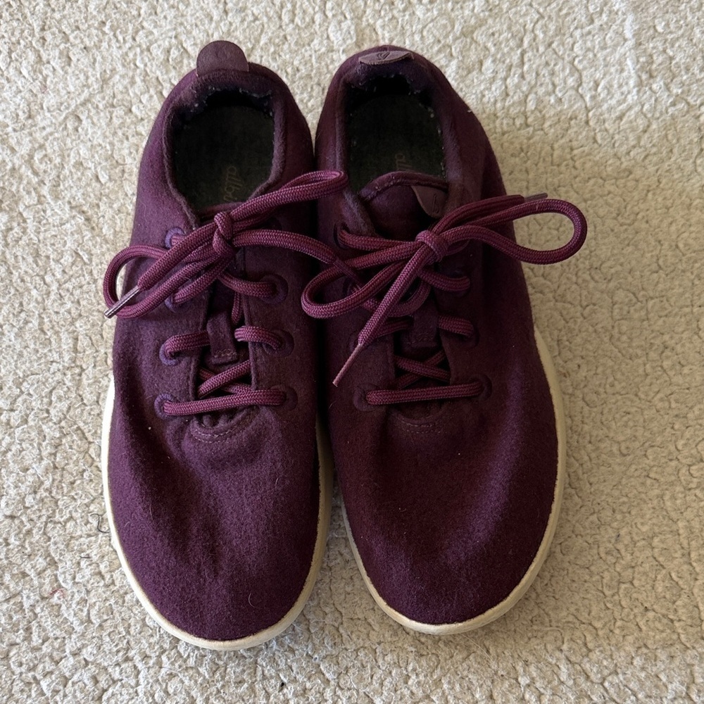 Allbirds Wool Mizzels Women's Burgundy Sneakers 10
